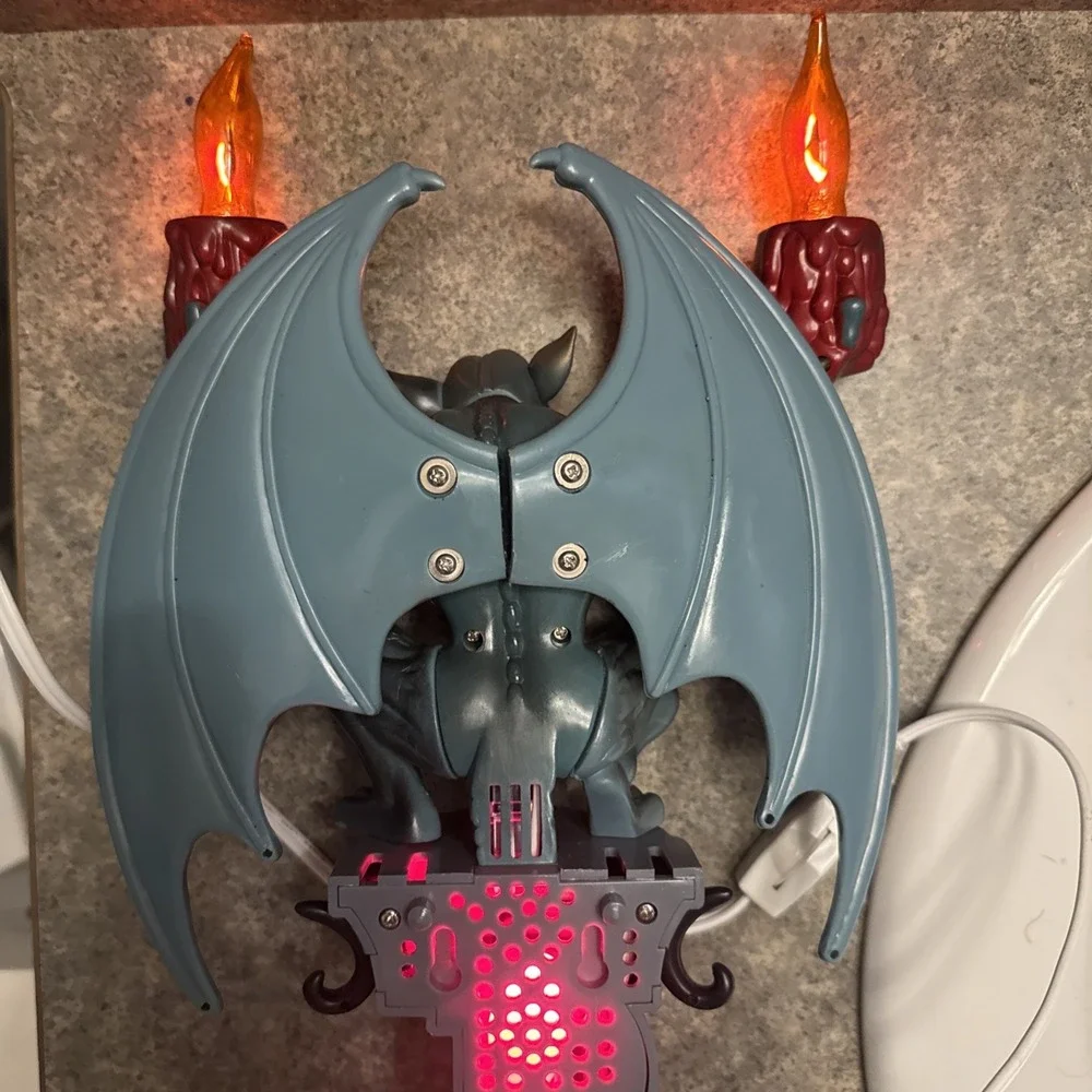 VINTAGE 1996 Trendmasters HallowScream Flickering Gargoyle Light Sconce w/Bulbs